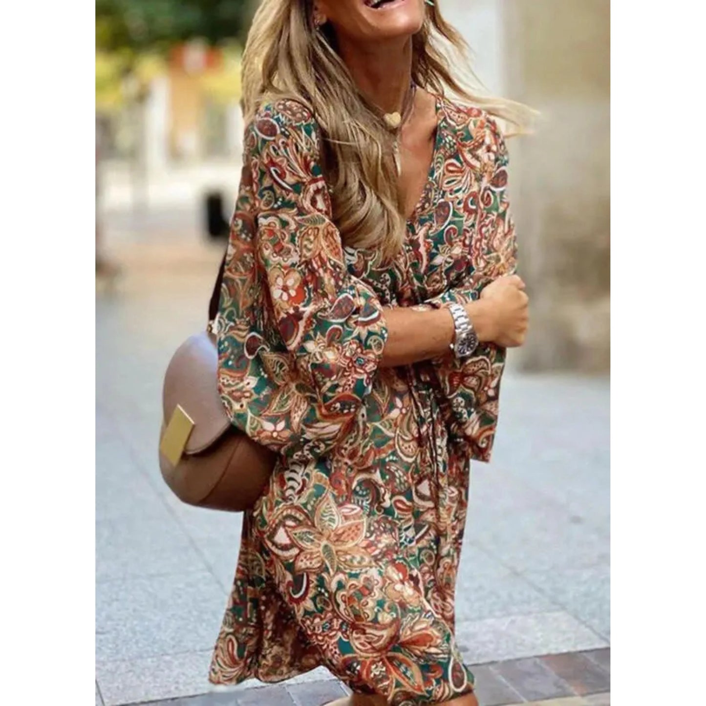 Femmes Robe Marron | Coupe Sophistiquée