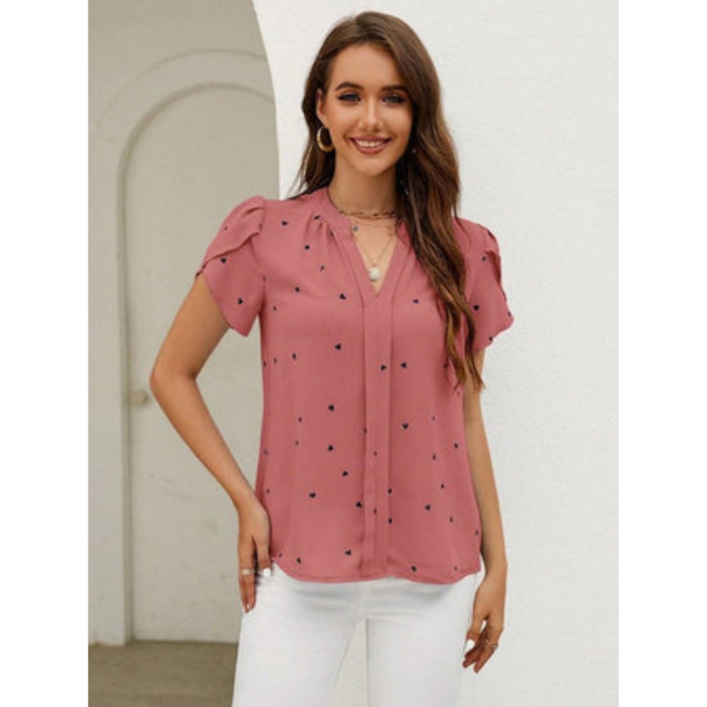 Quésta | Blouse À Manches Courtes Pour Femme | Haut Fluide